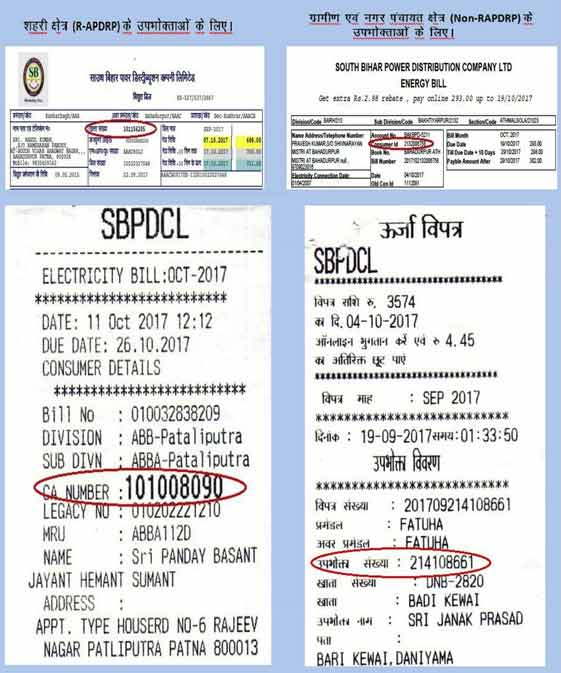 Sbpdcl Electricity Bill format