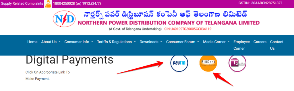 TSNPDCL bill payment,