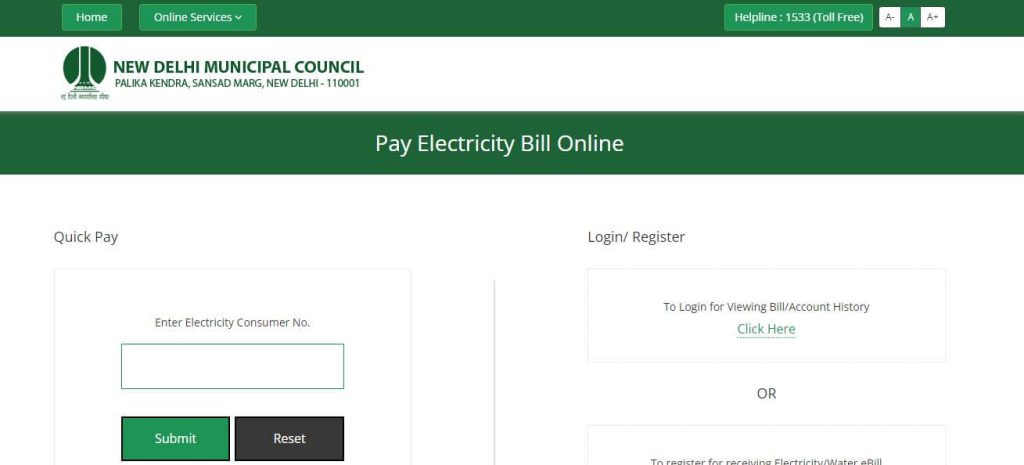 Ndmc Electricity Bill Payment